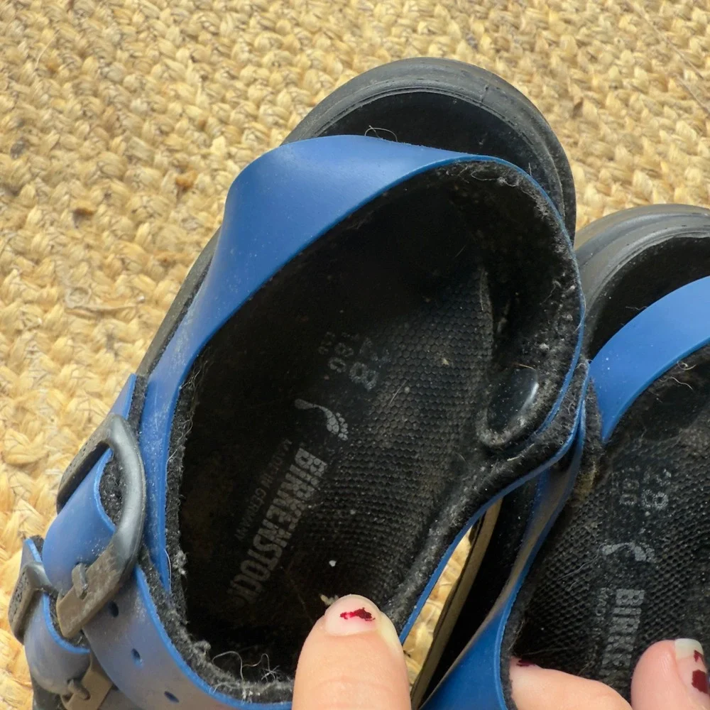 Birkenstock Milano Kids Blue EVA Sandals Waterproof Double Strap Size 28 L10